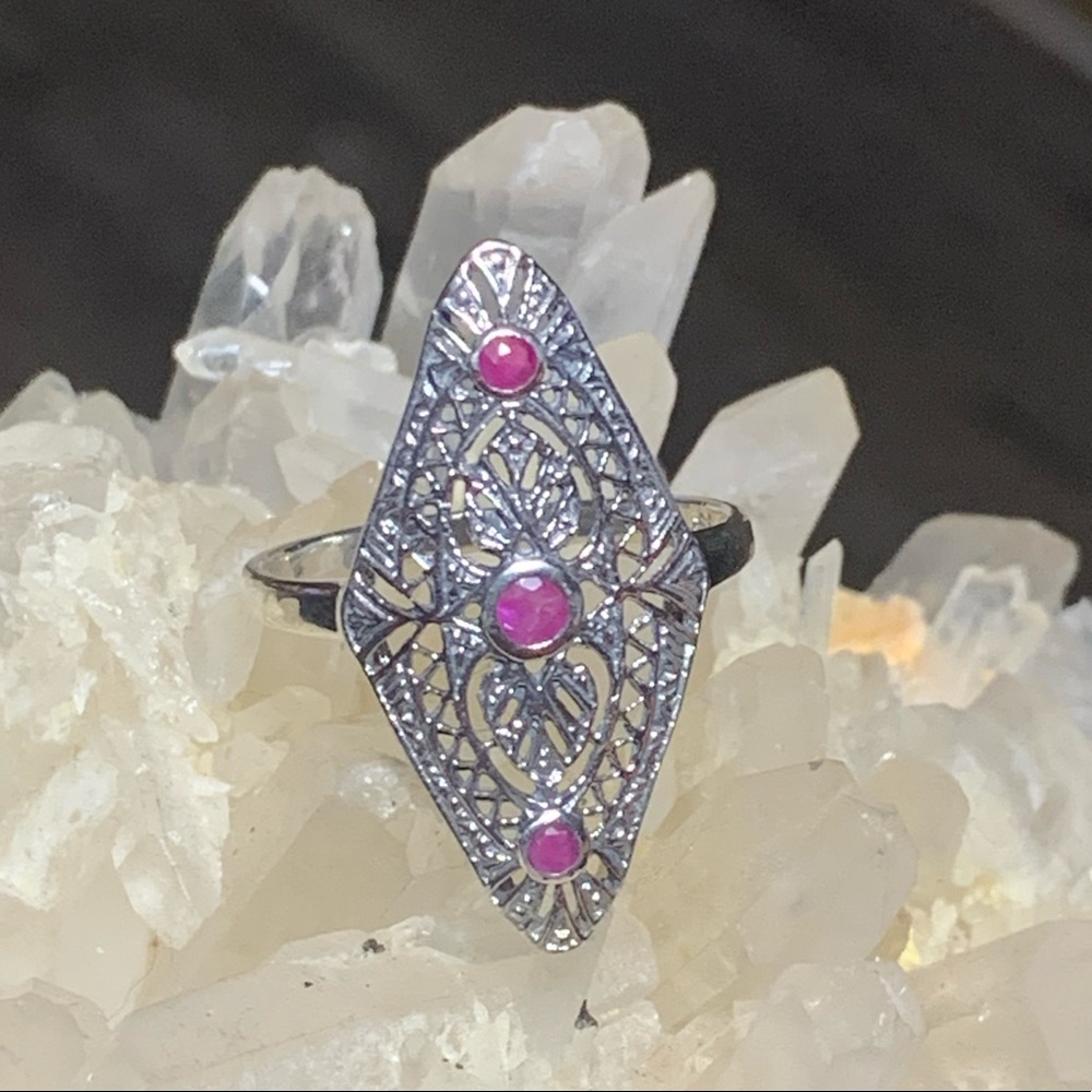 Ruby sterling ring